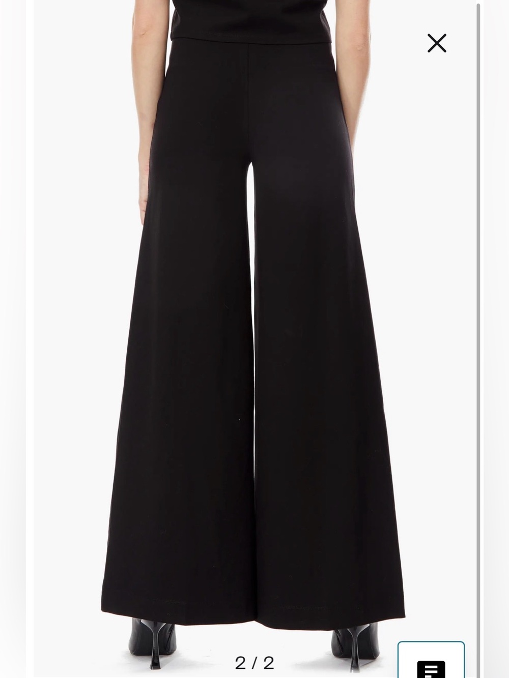 NWOT- BY DESIGN Juliette Wide Leg Pants, Black, size Small - Picture 2 of 10